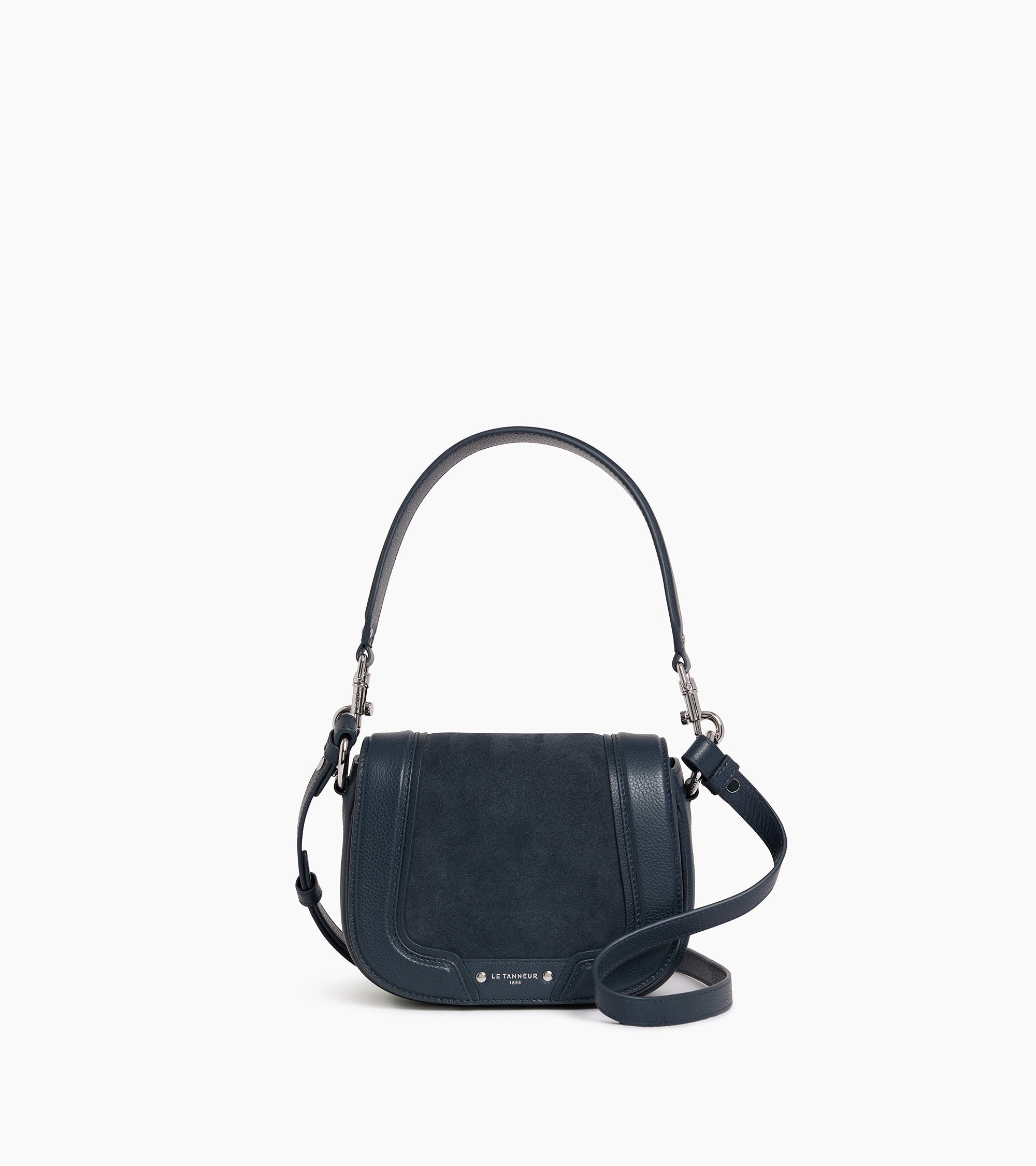 Small Ella grained leather and nubuck cross body bag