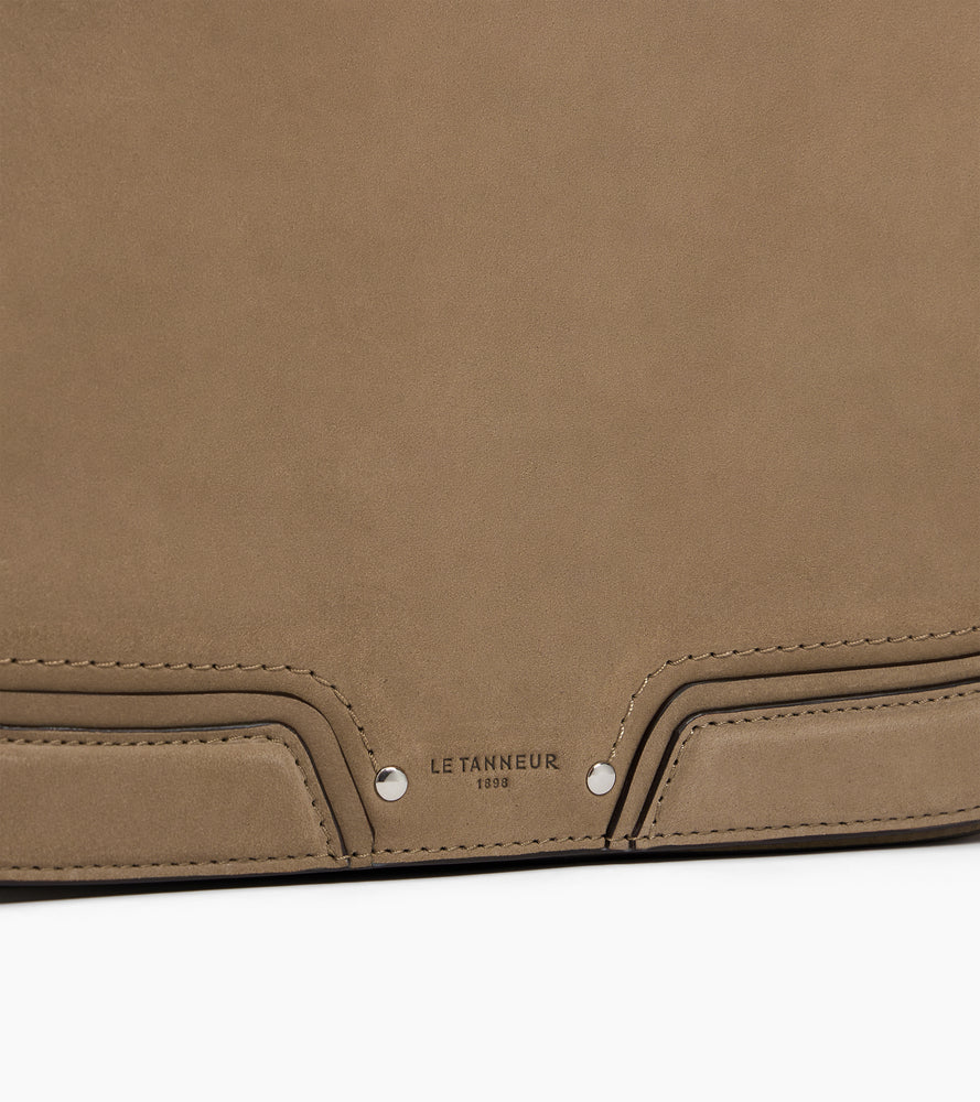 Große Umhängetasche Ella aus Glattleder und Nubukleder