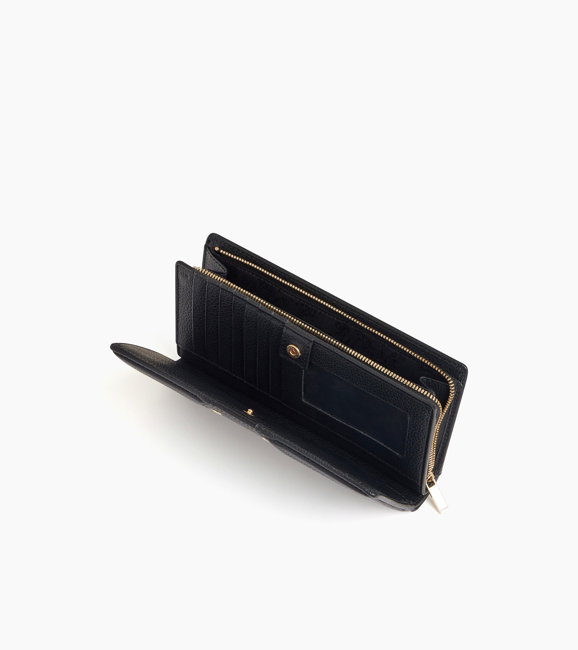 Ella large grained leather wallet
