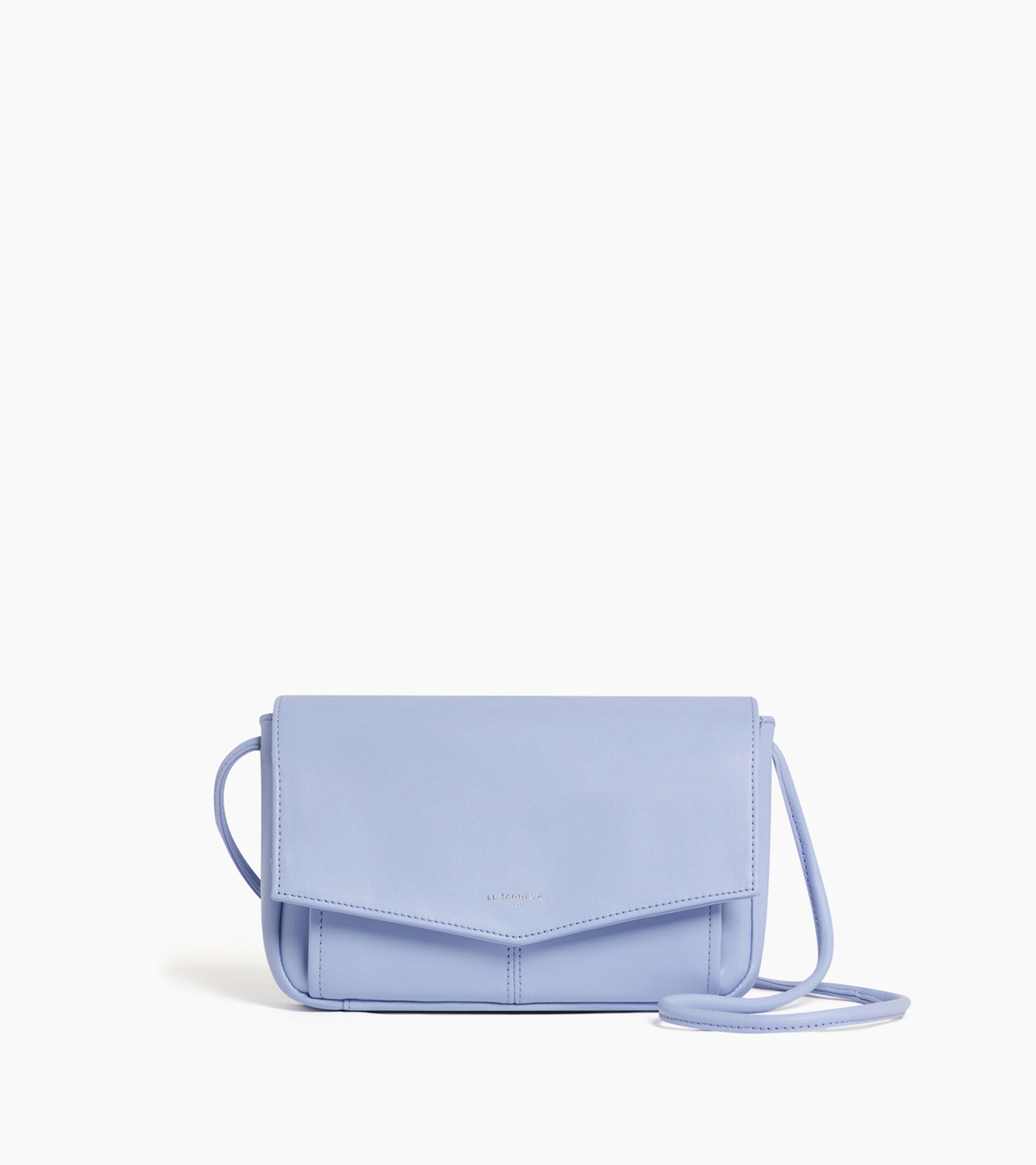Charlotte clutch with removable crossbody strap in smooth leather