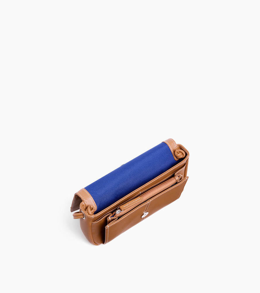 Taschengeldbörse mit abnehmbarer Schultertasche Charlotte aus glattem Leder