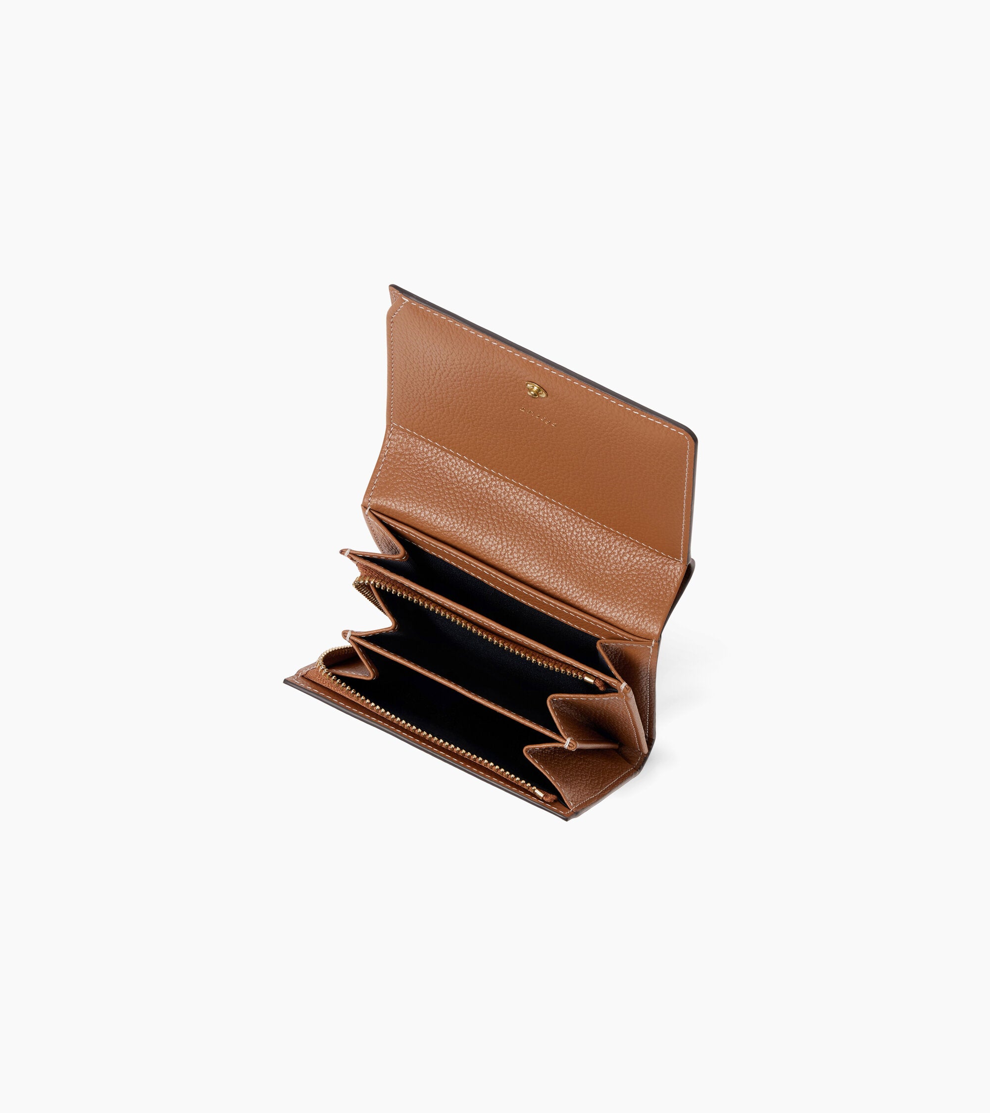 Kleine Brieftasche mit Klappe Louison aus genarbtem Leder