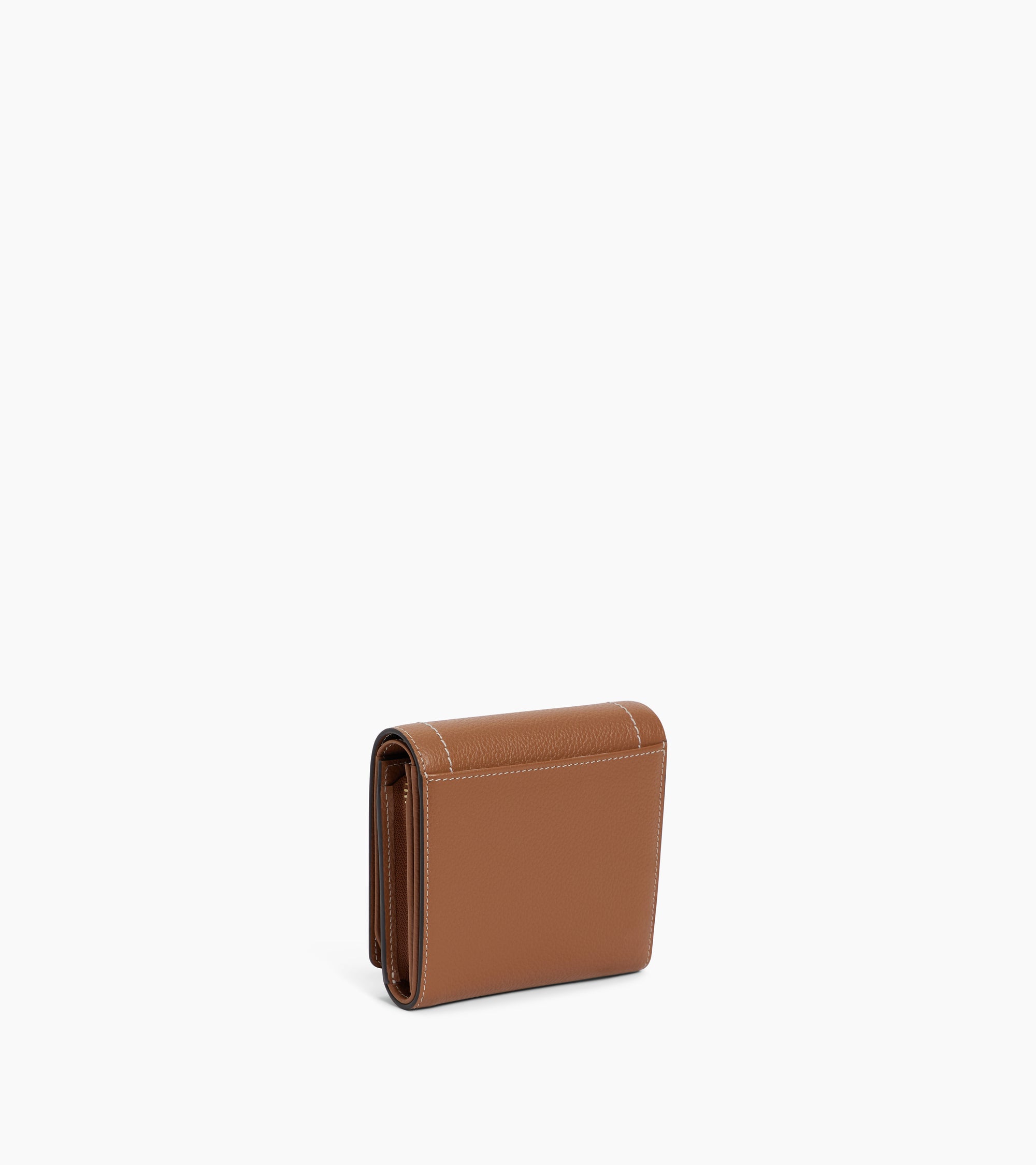 Kleine Brieftasche mit Klappe Louison aus genarbtem Leder
