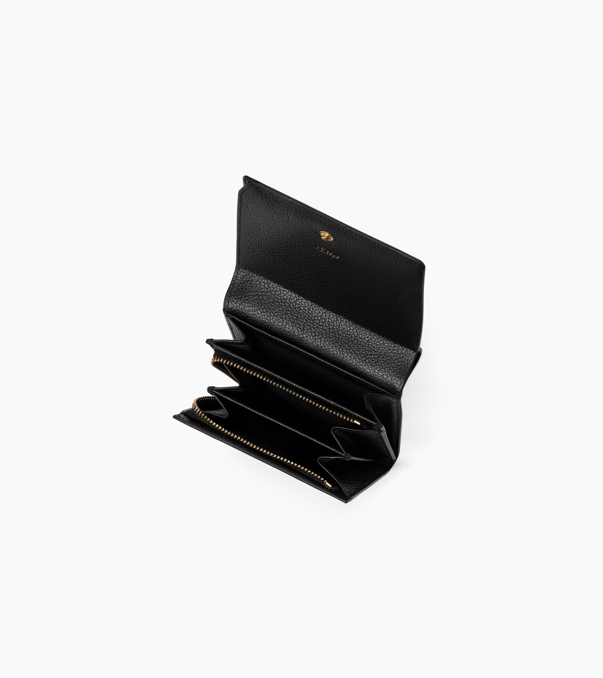 Kleine Brieftasche mit Klappe Louison aus genarbtem Leder
