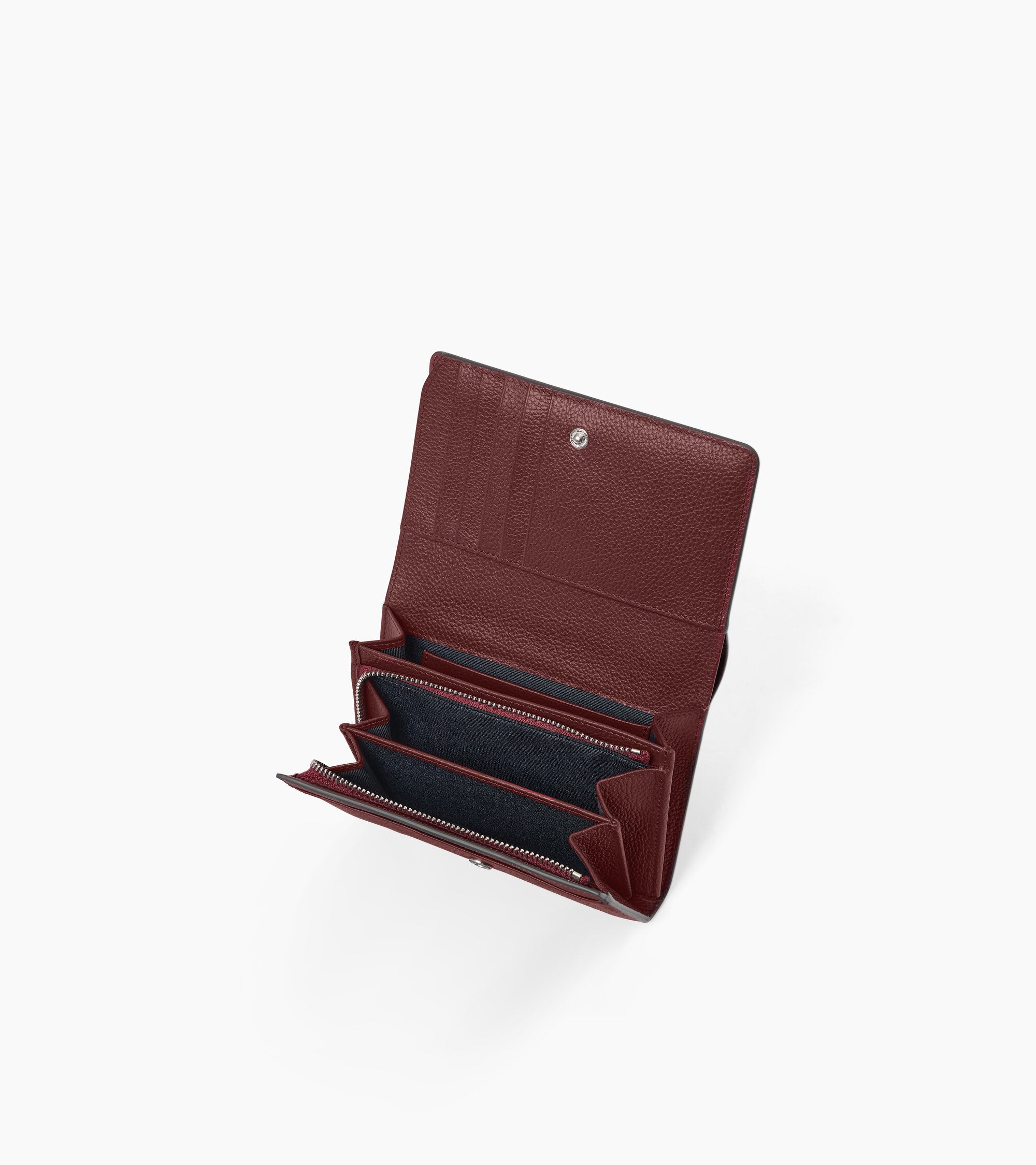 Cartera pequeña con solapa Louison de piel granulada
