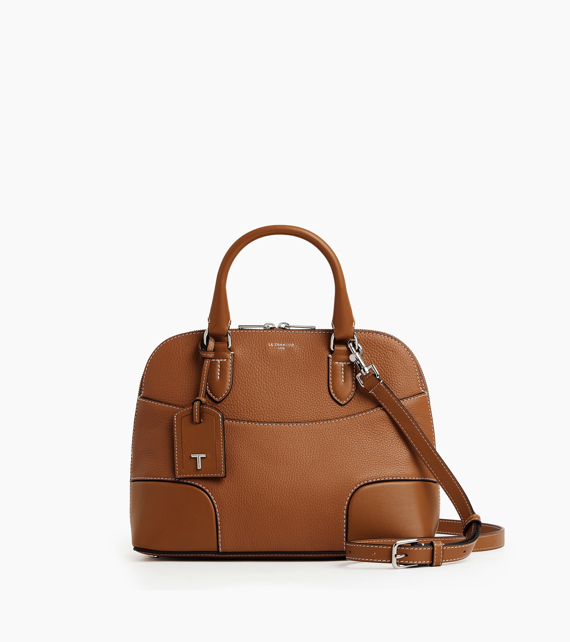 Romy medium smooth grained leather handbag