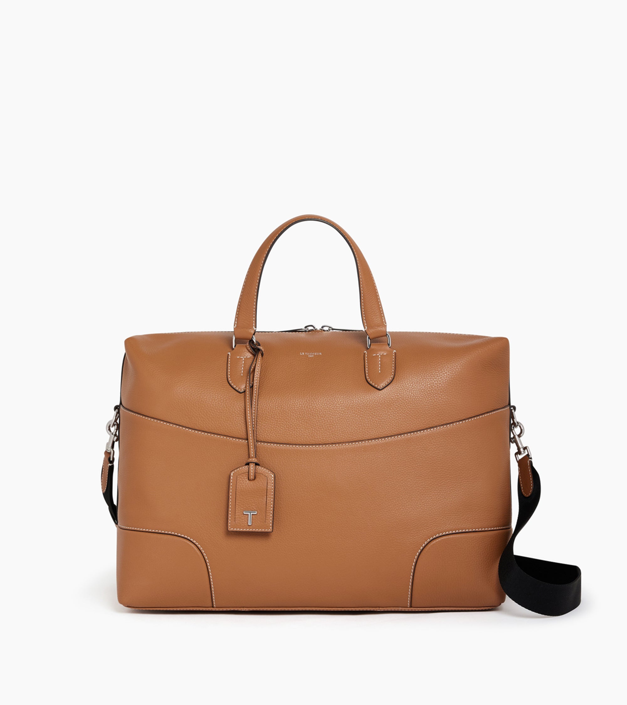 Romy 24h travel bag in pebbled leather
