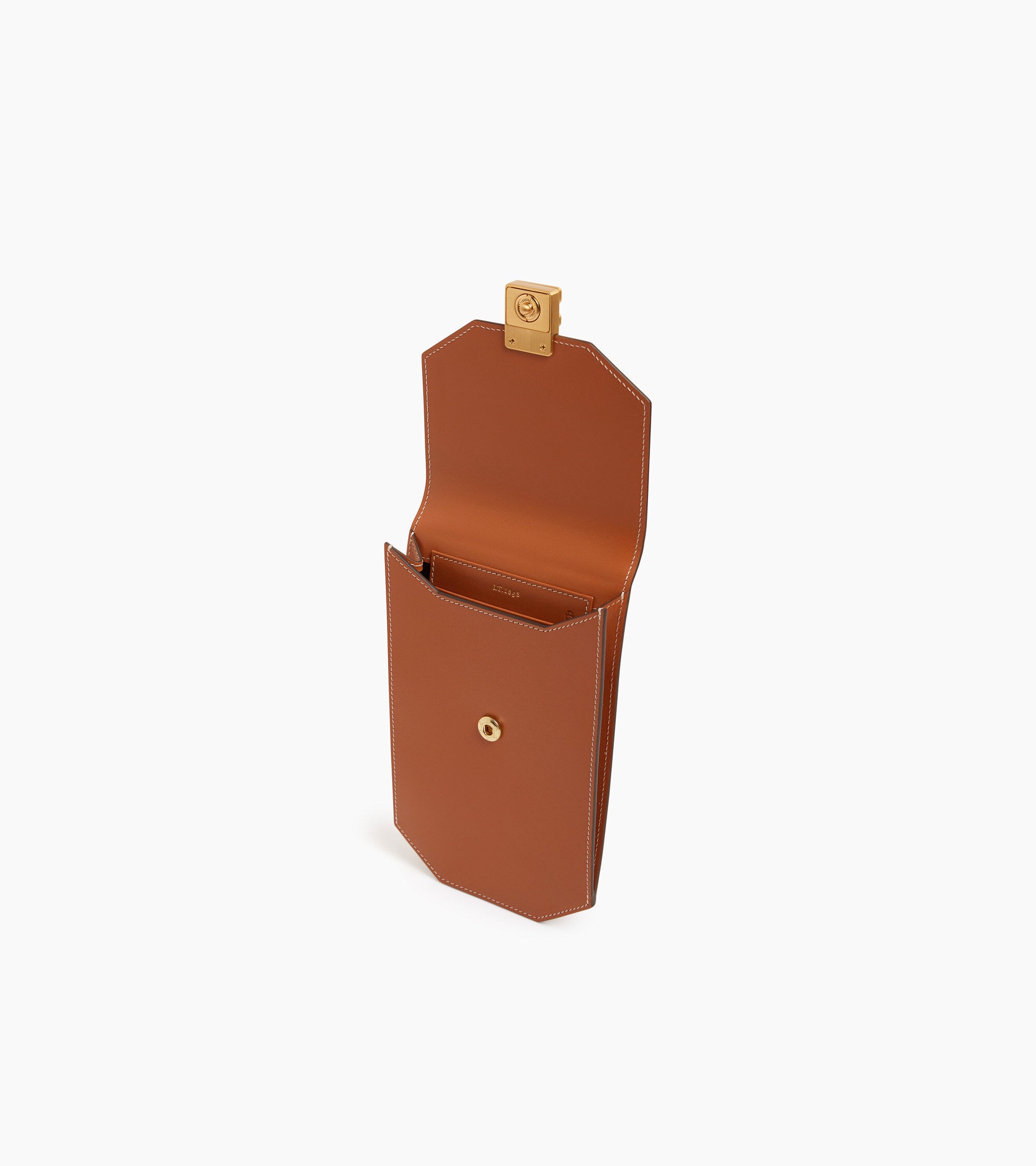 Rose smooth leather phone case with flap