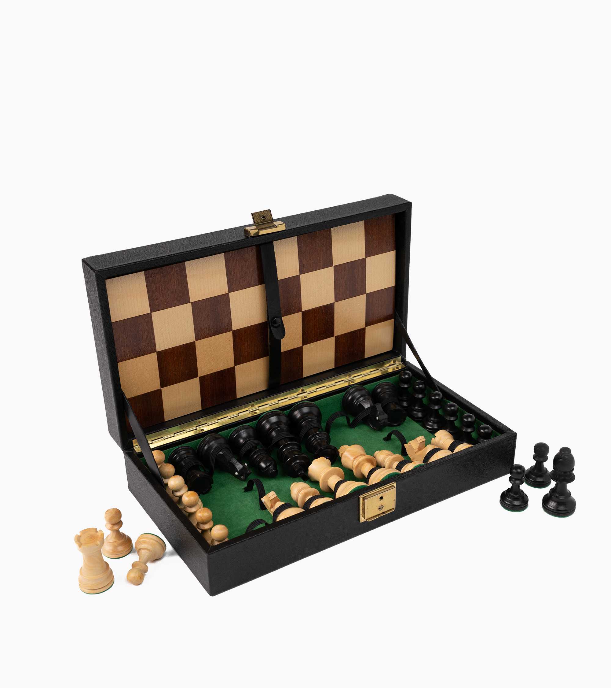 Großes Schachspiel aus Leder